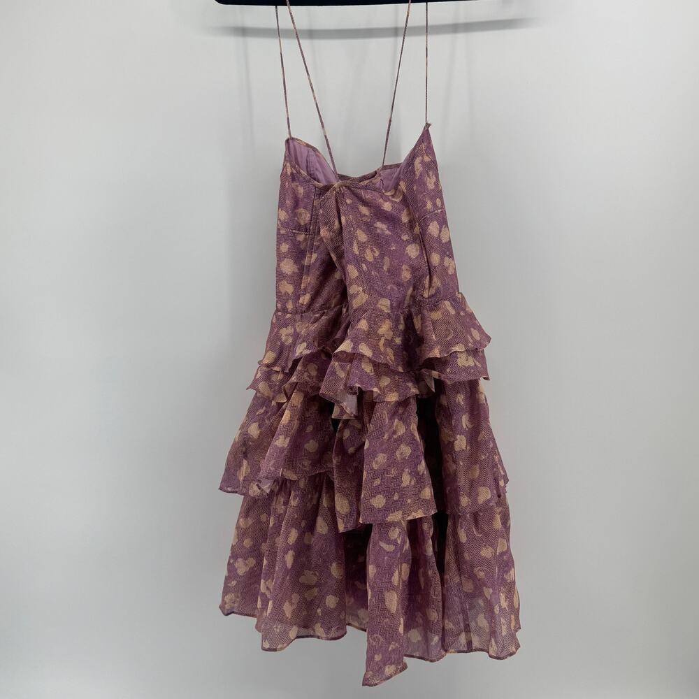 Ulla Johnson Celina Silk Cotton Blend Dress Sz 8 Ruffle Pattern Mini NWOT - Picture 6 of 9